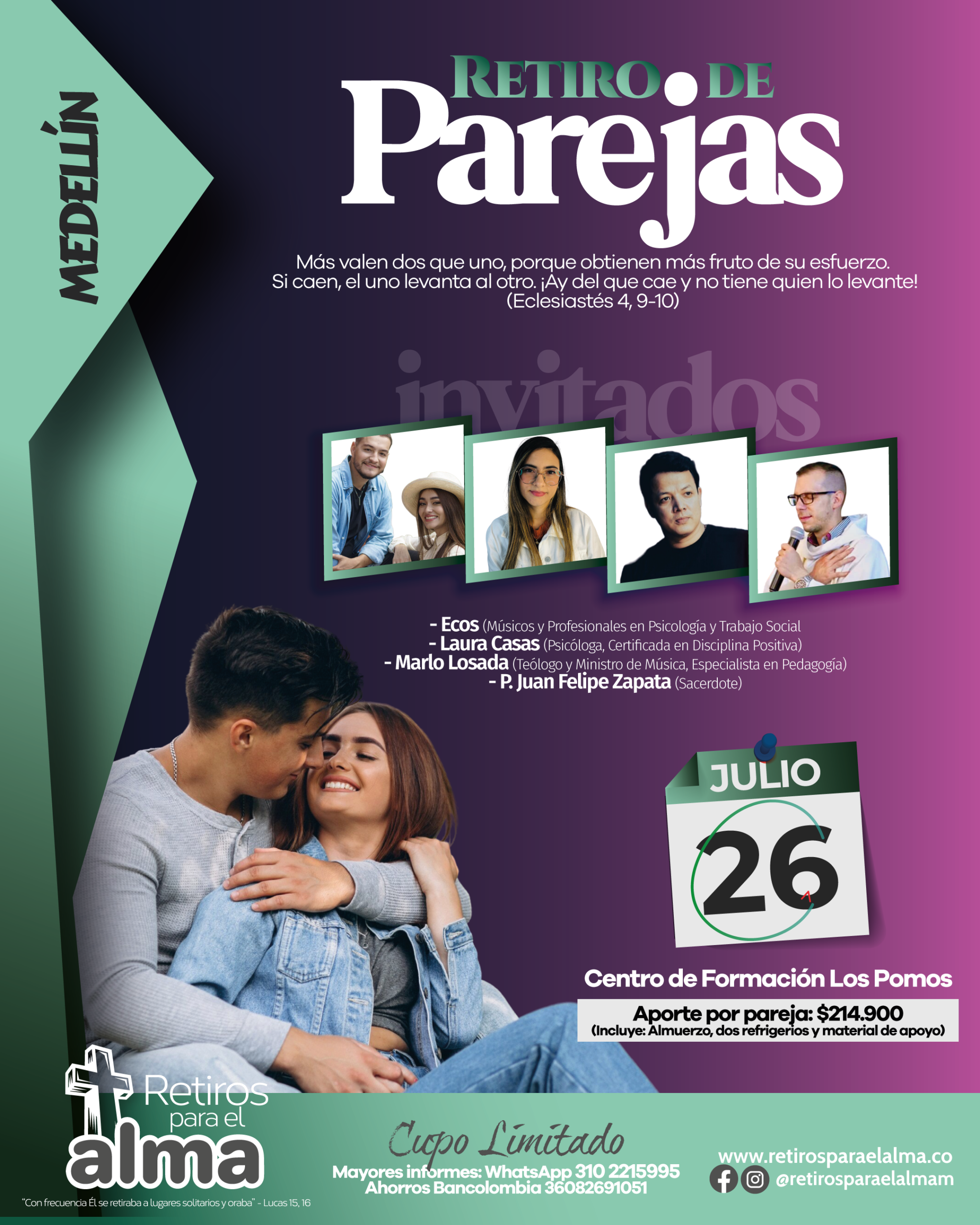 RETIRO DE PAREJAS MEDELLÍN